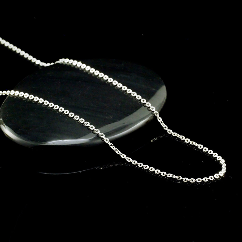 2 -1.2mm Silver or Gold Plated Flat Cable Chains 18" or 16" lengths - Finished with Clasp - Made in the USA - These Are The Best Chain