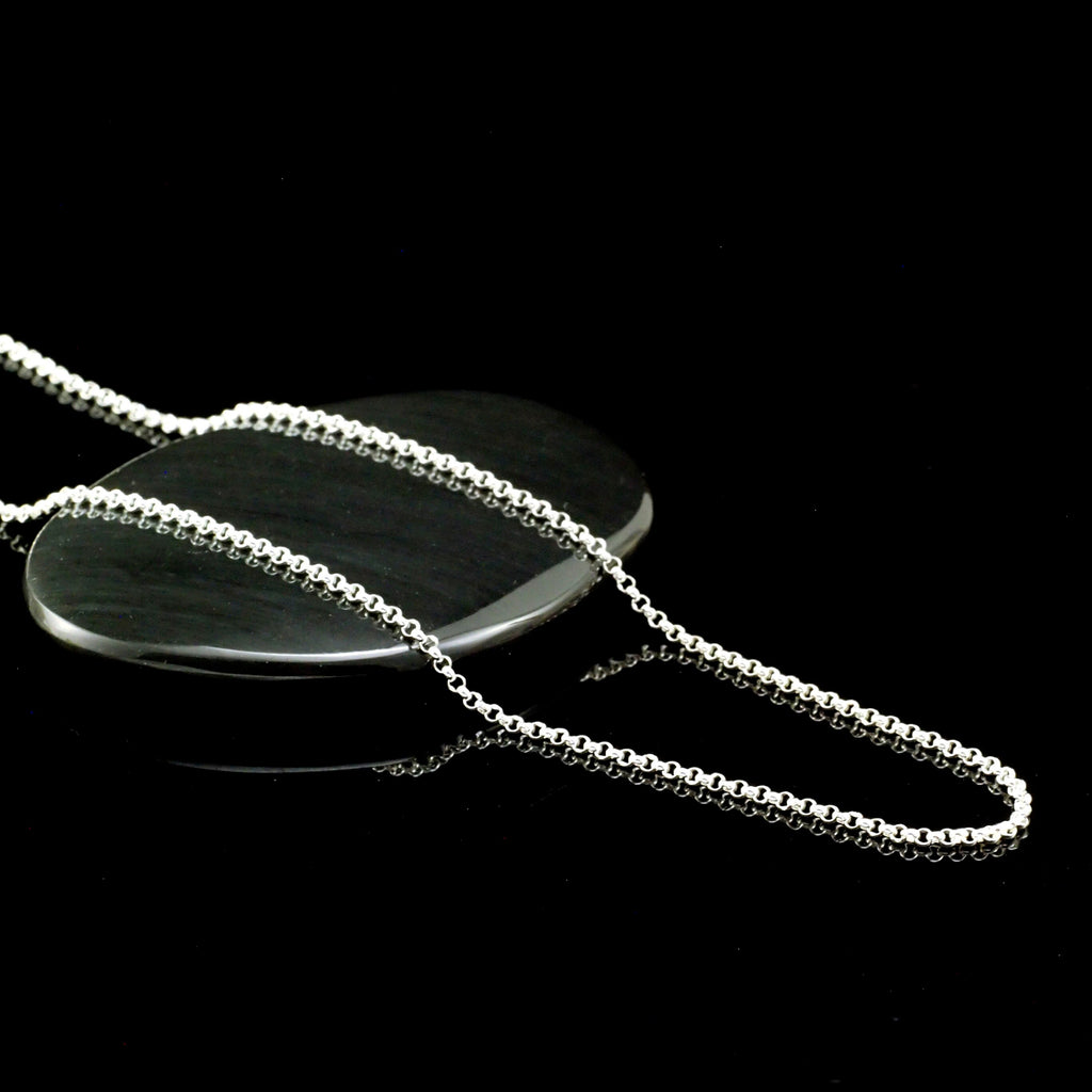 Sterling Silver Rolo Chain - 1.5mm - Custom Finished Lengths or By The Foot - Made in the USA