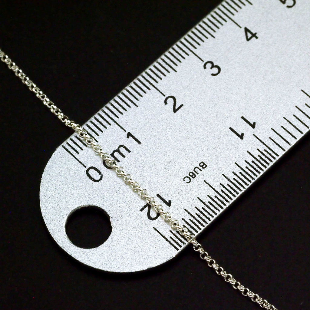 Sterling Silver Rolo Chain - 1.5mm - Custom Finished Lengths or By The Foot - Made in the USA