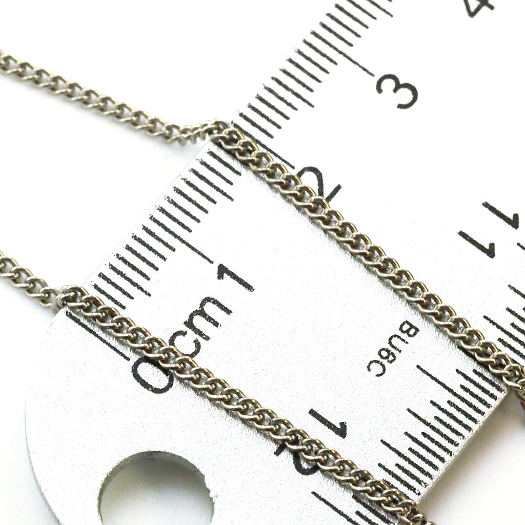 Solid Titanium Curb Chain 1.8mm - By the Foot or Finished Necklace in Any Length