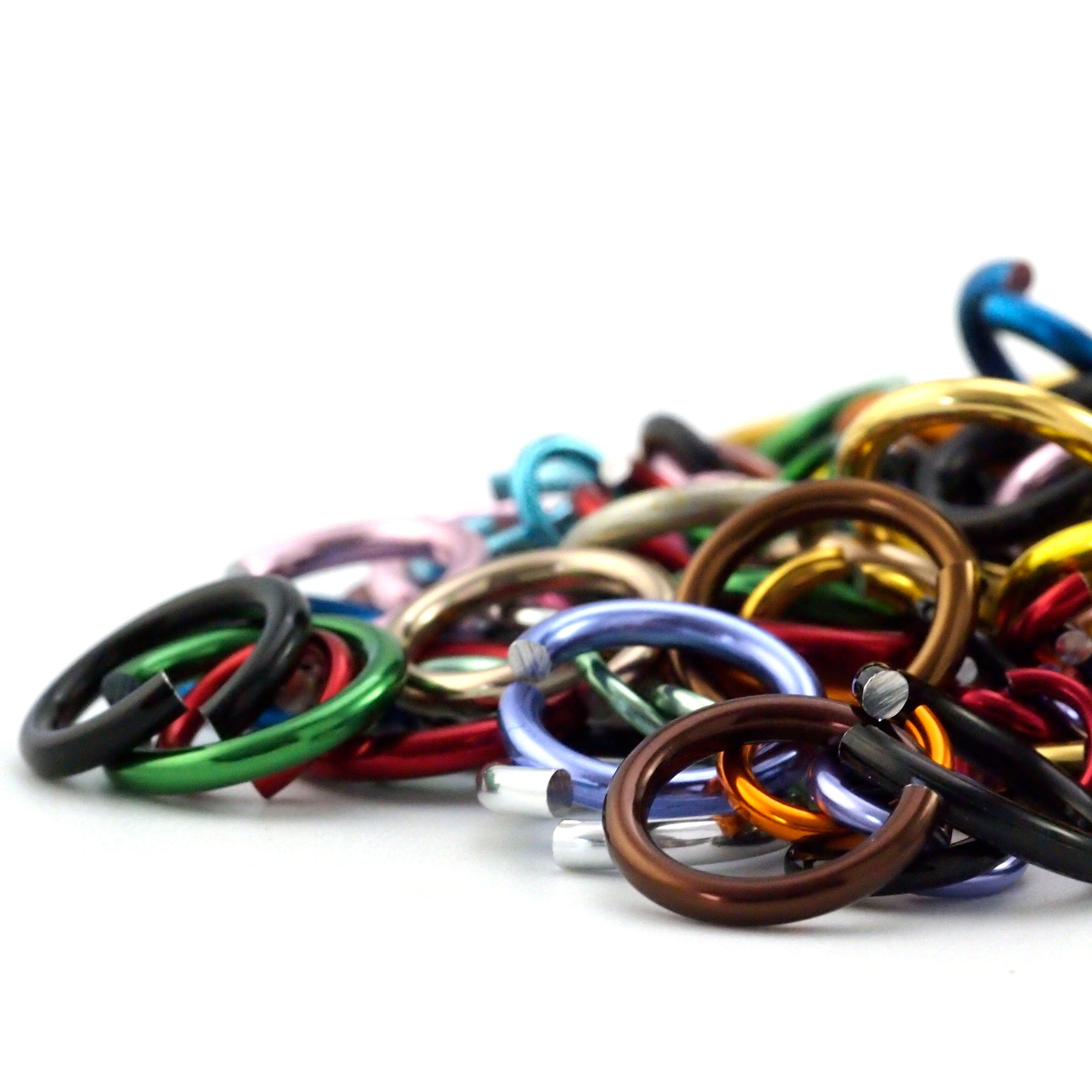 Turquoise Anodized Aluminum Jump Rings - 150 Saw Cut 5/16 16g For Jewelry Making