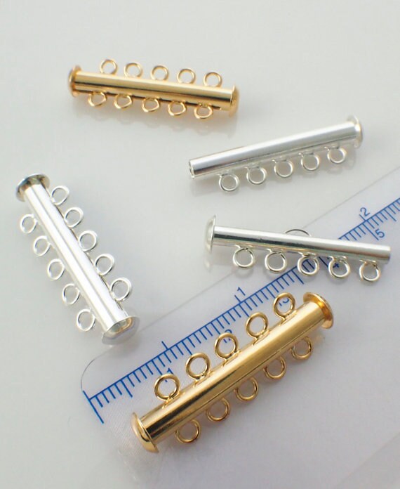 4 Slide Lock Clasps - 2, 3, 4, 5 Strands - You Pick From 7 Finishes - 100% Guarantee