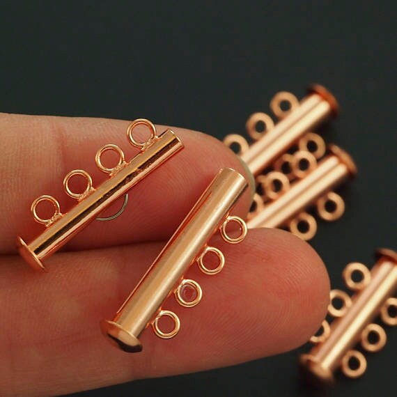 4 Slide Lock Clasps - 2, 3, 4, 5 Strands - You Pick From 7 Finishes - 100% Guarantee