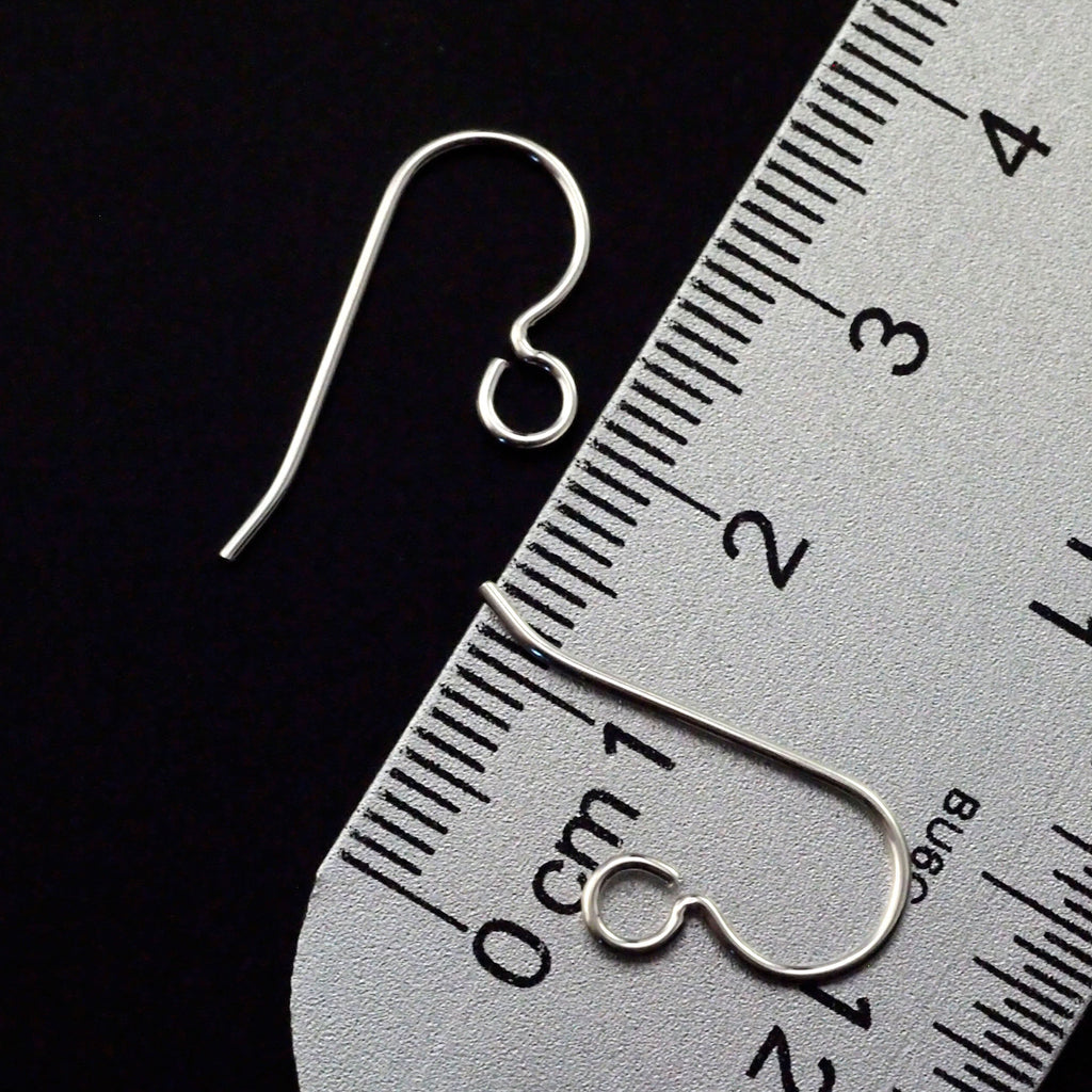 1 Pair Perfect Curve Ear Wires - 20 gauge in Sterling Silver, 14kt Solid Gold, Non Tarnish Argentium Sterling Silver - 100% Guarantee