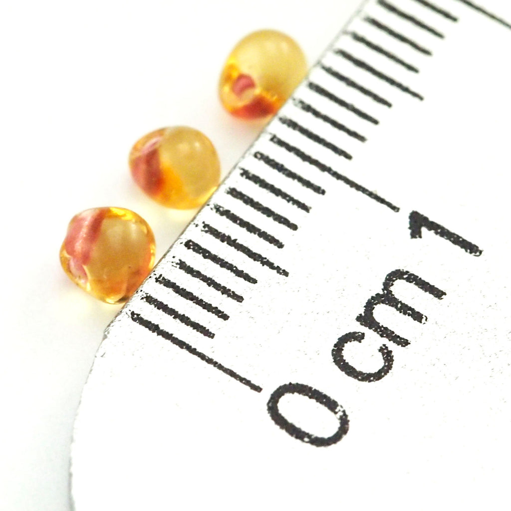 Sparkling Rose Lined Light Topaz Fringe Glass Beads - 3.4mm Miyuki Tear Drops - 100% Guarantee