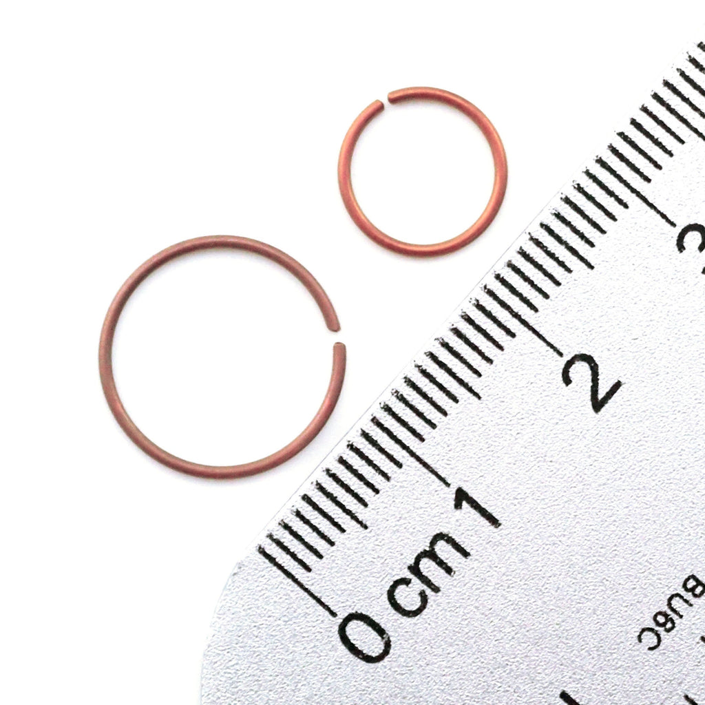 1 Simple Titanium Hypoallergenic Hoop Earring - 22, 20, 18, 16, 14, 12 gauge - 20 Colors to Select From