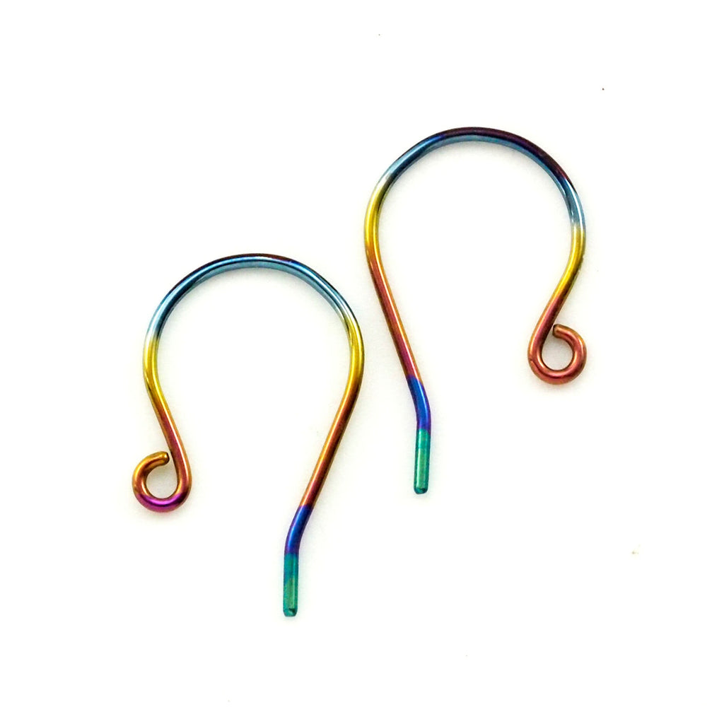 1, 3, or 5 Pairs Stylish 20 gauge Colorful Niobium Ear Wires Handmade Hypoallergenic