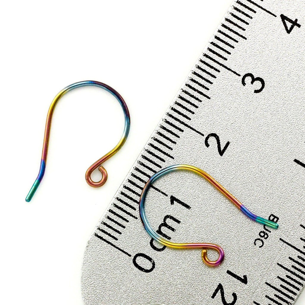 1, 3, or 5 Pairs Stylish 20 gauge Colorful Niobium Ear Wires Handmade Hypoallergenic