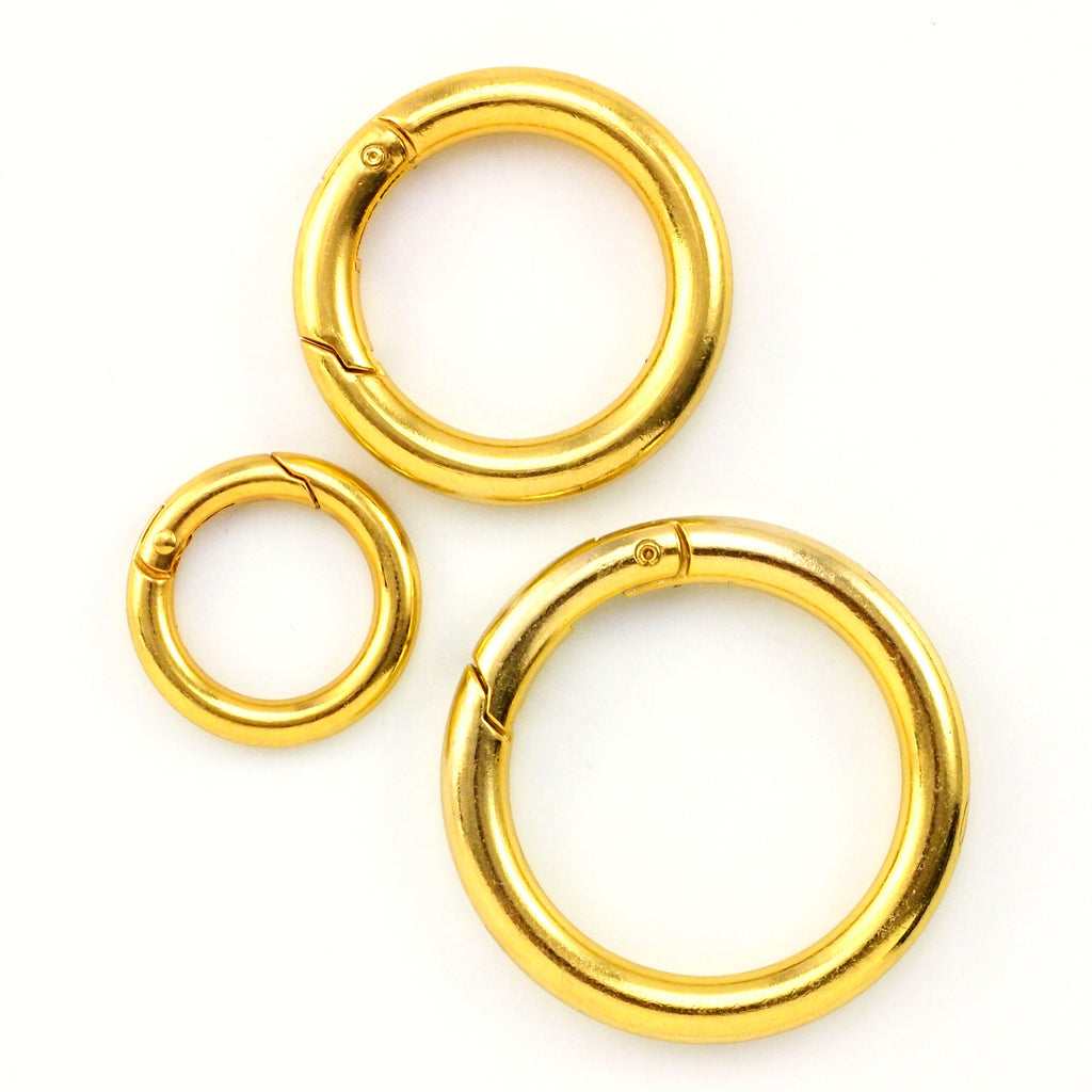 Clasp 1 Round Triggerless in Silver Plate, Gold Plate - 25mm, 37mm or 44mm - 100% Guarantee