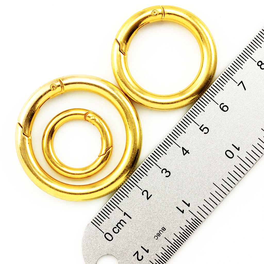 Clasp 1 Round Triggerless in Silver Plate, Gold Plate - 25mm, 37mm or 44mm - 100% Guarantee