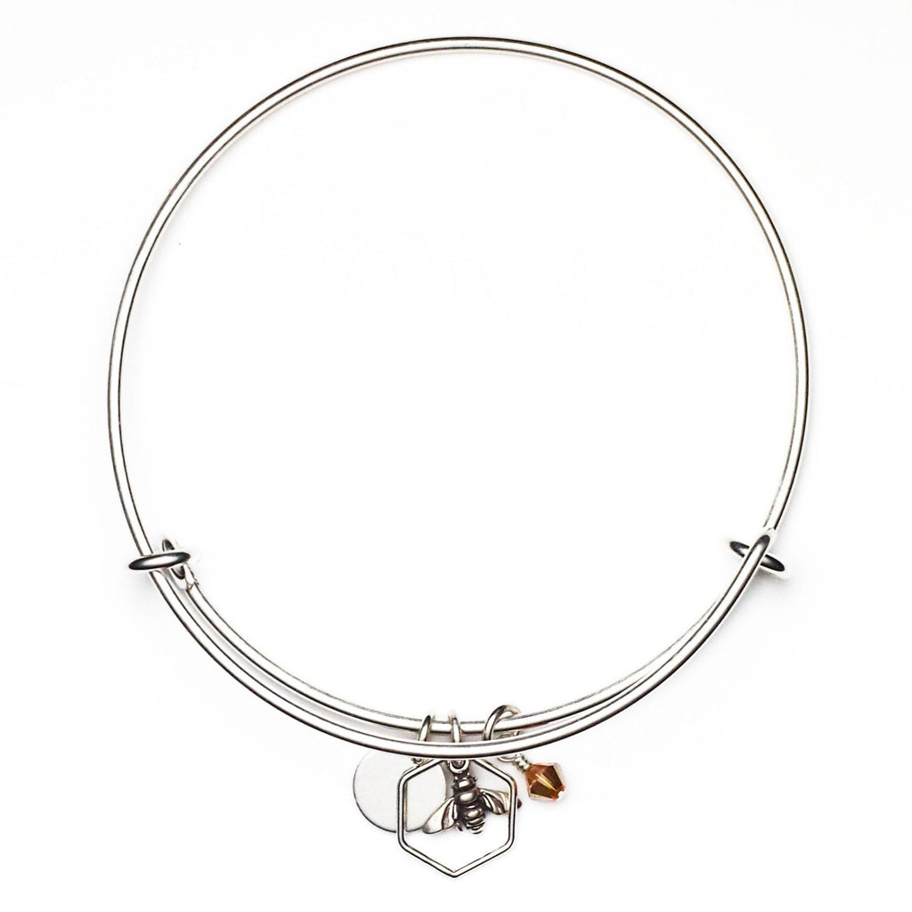 Sweet as Honey Sterling Silver Bangle