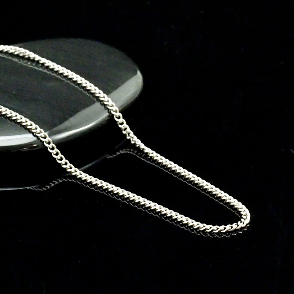 Solid Titanium Curb Chain 1.8mm - By the Foot or Finished Necklace in Any Length