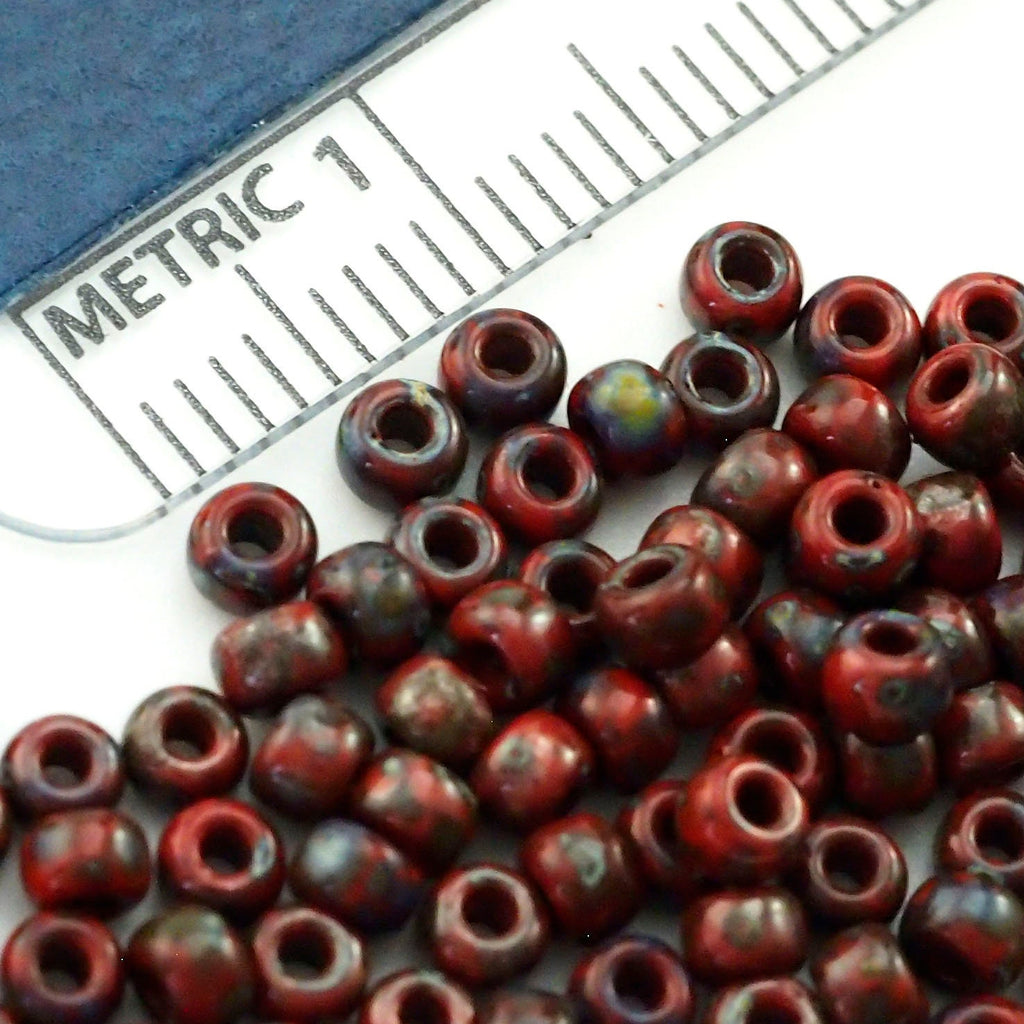 Miyuki 4513 Opaque Red Picasso 6/0, 8/0, 11/0 Seed Beads - 100% Guarantee