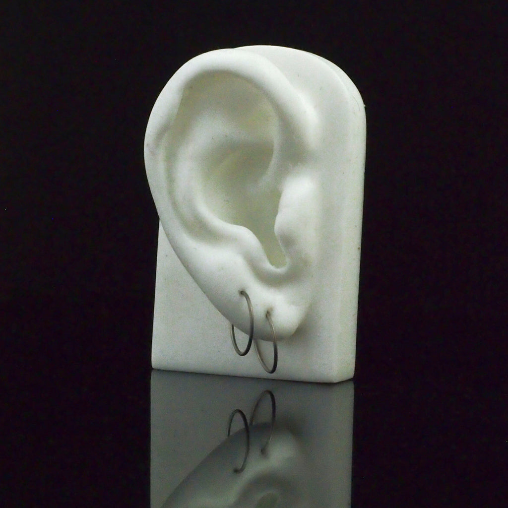 1 Simple Titanium Hypoallergenic Hoop Earring - 22, 20, 18, 16, 14, 12 gauge - 20 Colors to Select From