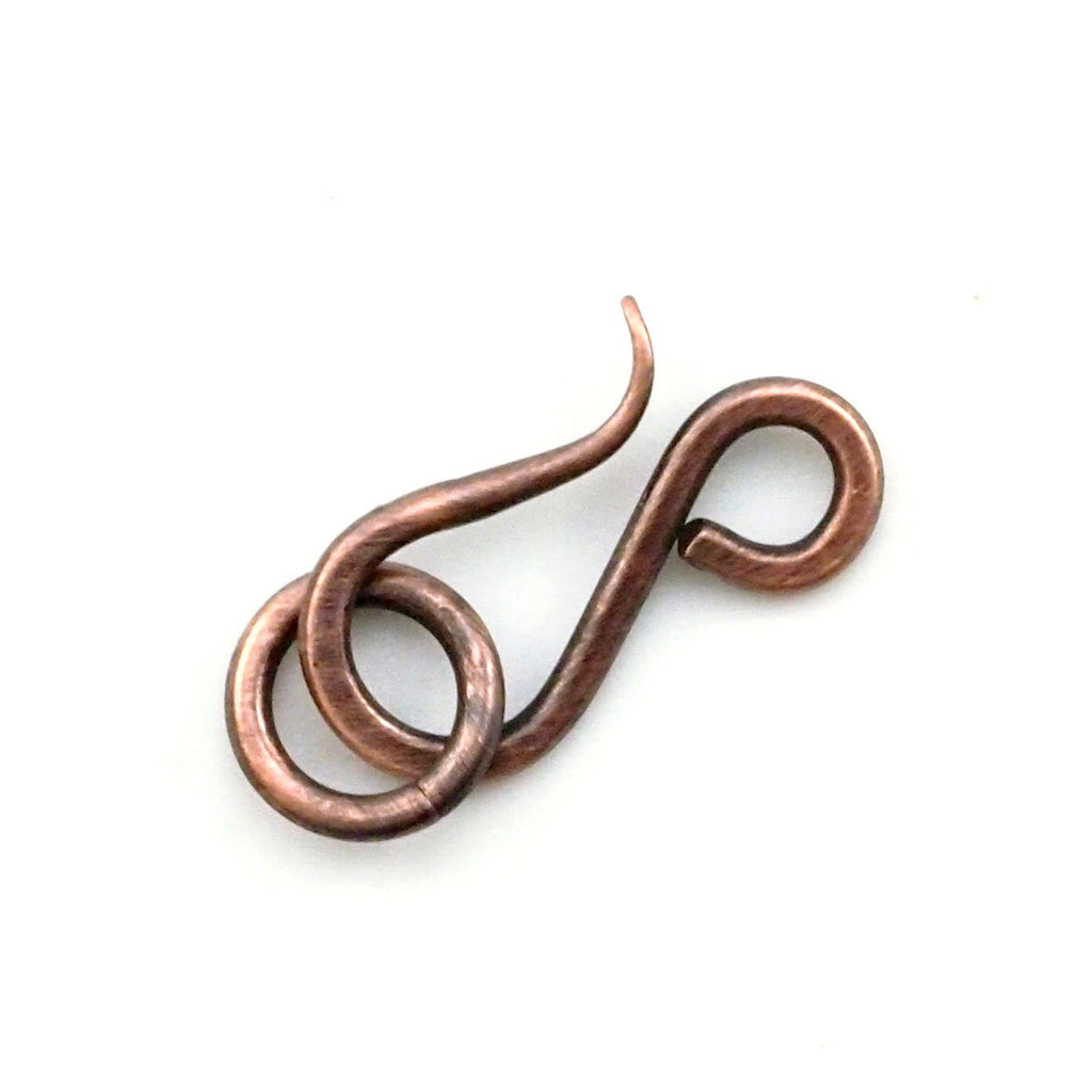 Clasp Hand Forged Medium Copper 16mm X 10mm with Jump Ring