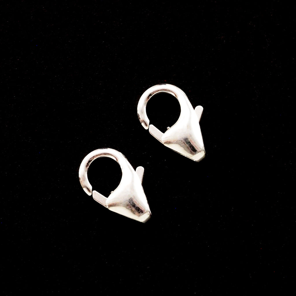 1 Argentium Sterling Silver Lobster Clasp - 8mm X 5mm - Non Tarnish - 100% Guarantee