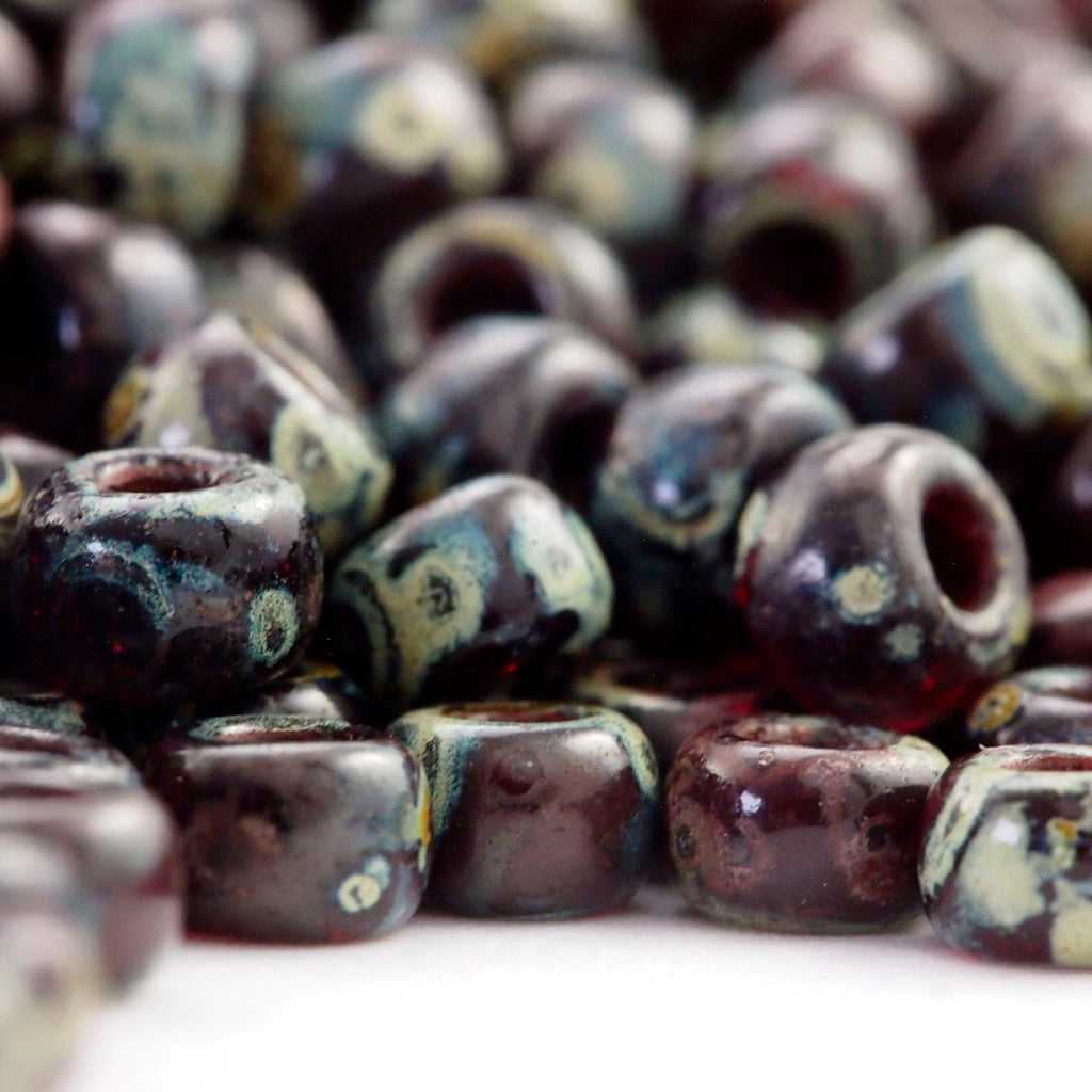 Miyuki 4504 Transparent Ruby Picasso 6/0, 8/0, 11/0 Seed Beads - 100% Guarantee