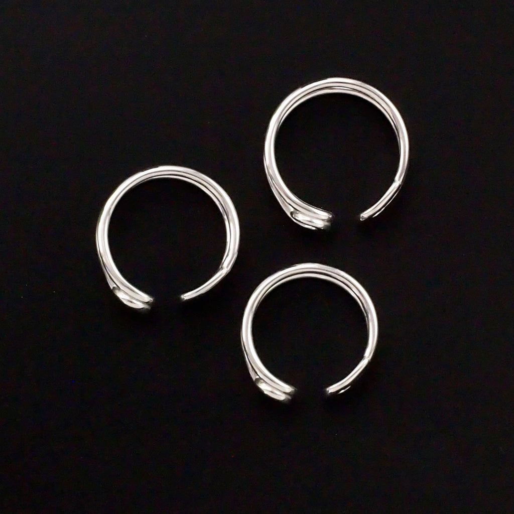 Safety Pin Bangle Cuff in Sterling Silver or Bronze