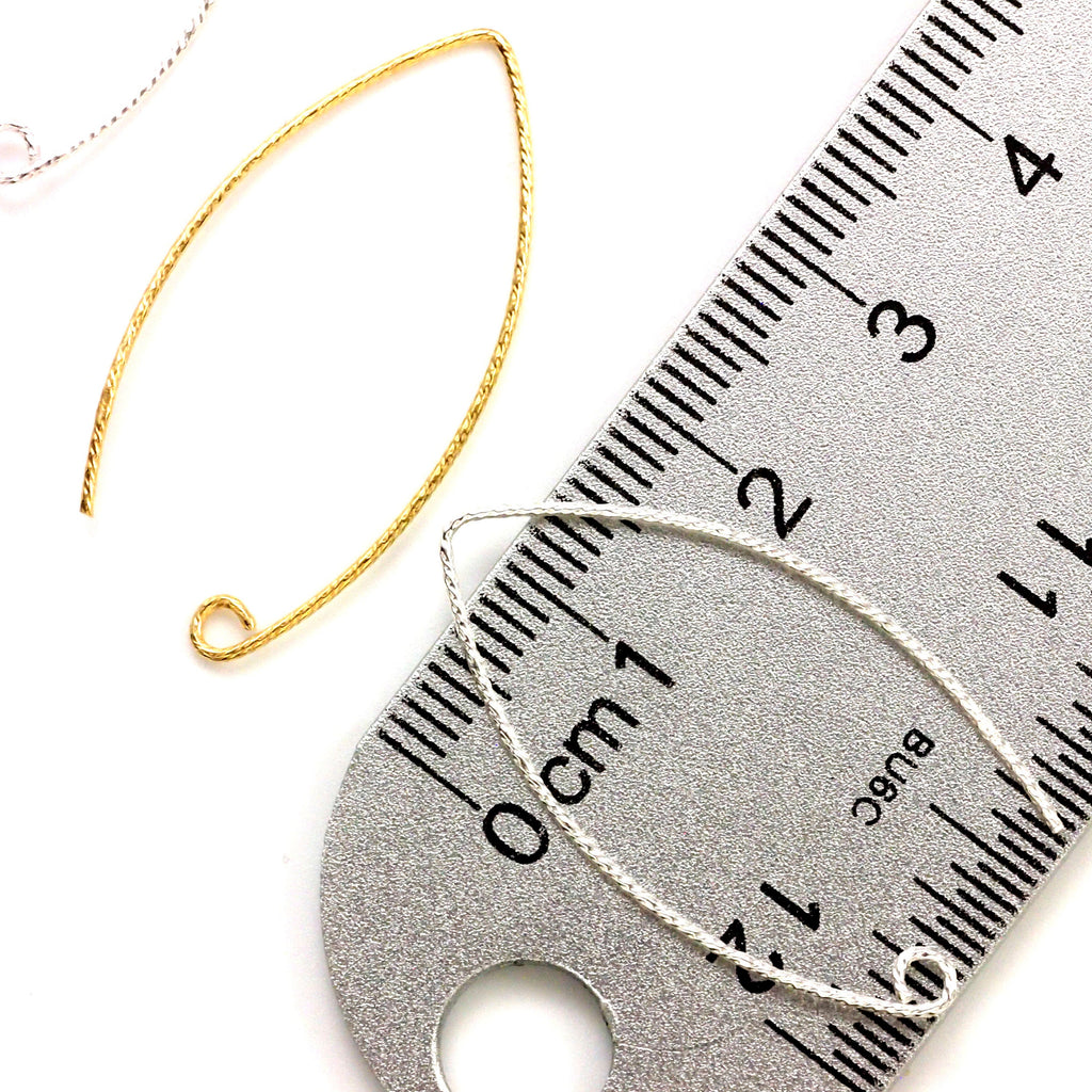 Marquise Sterling Silver Ear Wires - Also Available in 14kt Gold Finished - 100% Guarantee