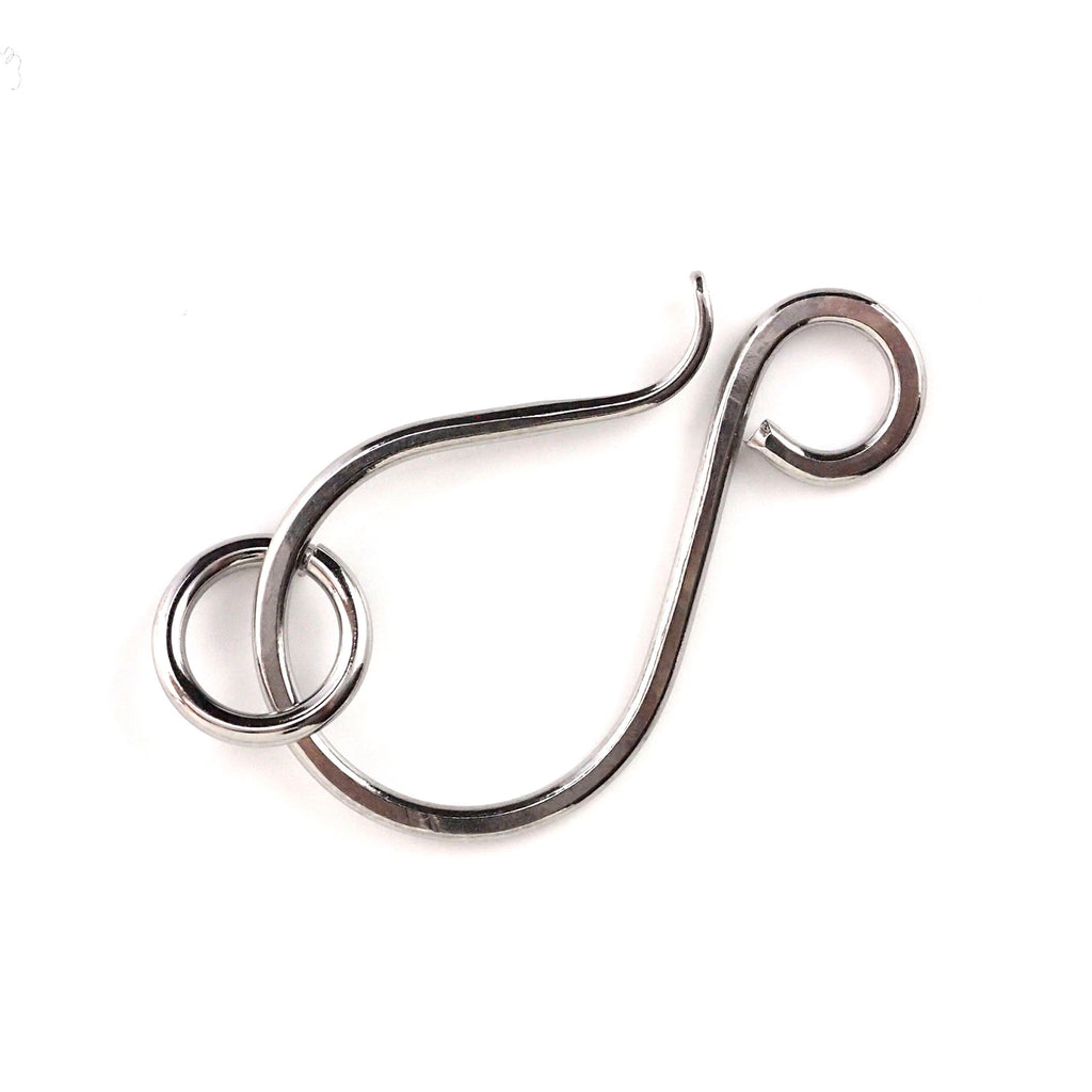 1 Large Solid Metal Clasp 33mm X 19mm - Brass, Copper, Stainless Steel, Bronze, Aluminum