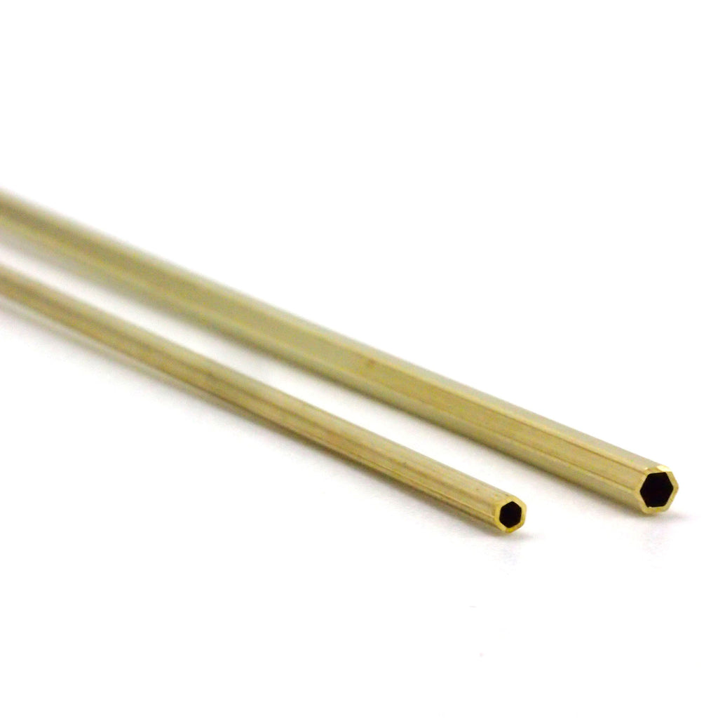 5 Segments of Hexagon Brass Tubing in Custom Lengths from 1/2 inch to 12 inch 4 Diameters From 2.38mm OD to 3.97mm OD