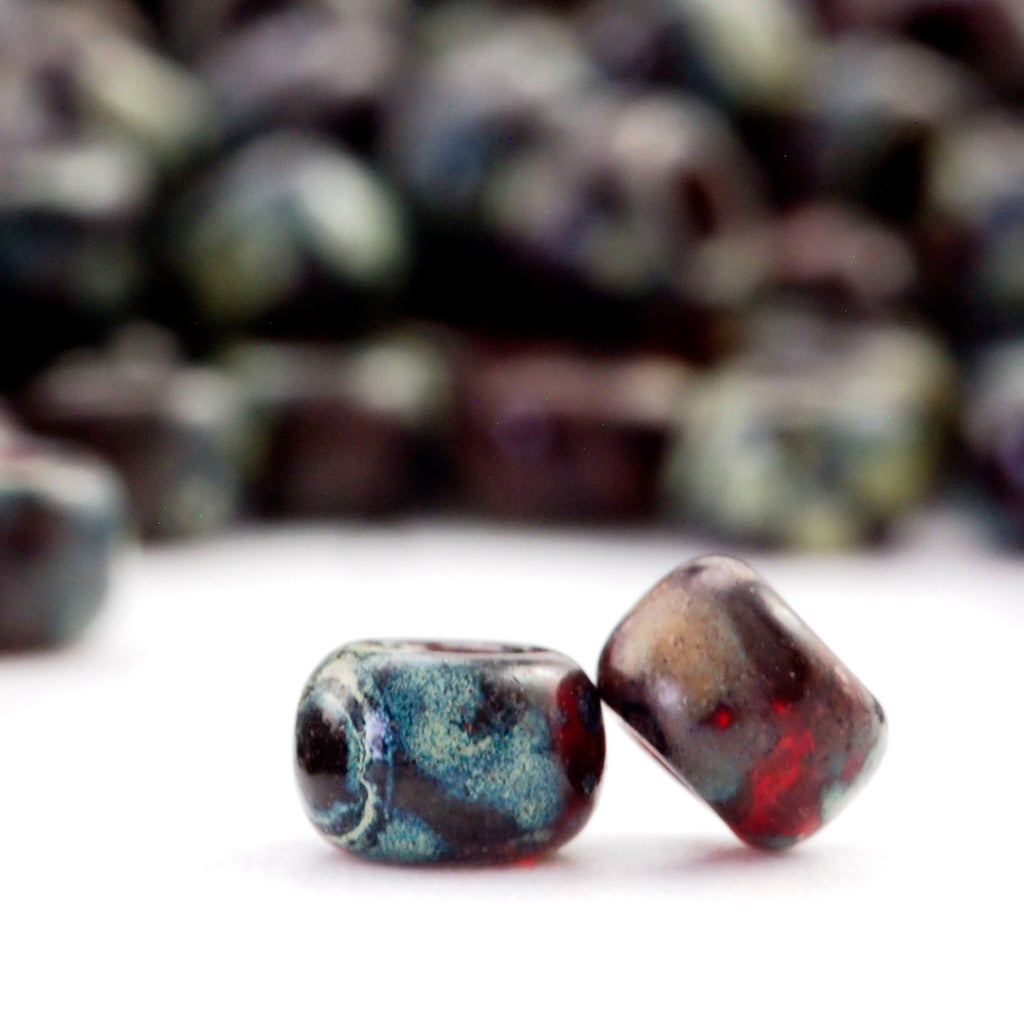 Miyuki 4504 Transparent Ruby Picasso 6/0, 8/0, 11/0 Seed Beads - 100% Guarantee