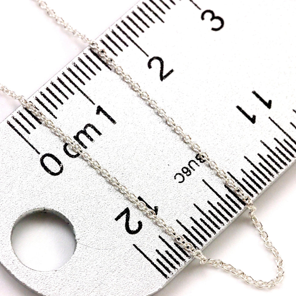 1.5mm Argentium Sterling Silver Cable Chain - By the Foot or Finished Any Length Necklace with a Lobster Clasp - Made in the USA