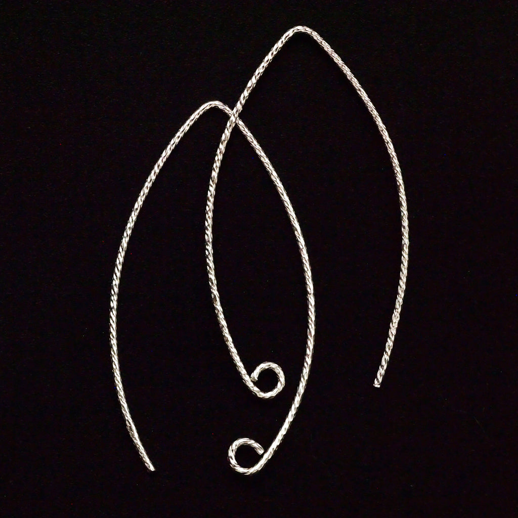 Marquise Sterling Silver Ear Wires - Also Available in 14kt Gold Finished - 100% Guarantee