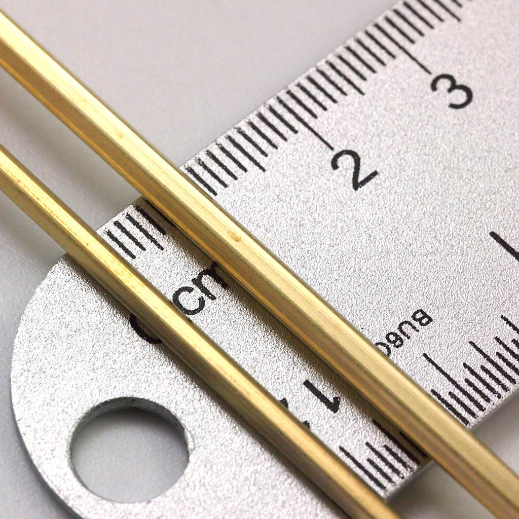 5 Segments of Hexagon Brass Tubing in Custom Lengths from 1/2 inch to 12 inch 4 Diameters From 2.38mm OD to 3.97mm OD