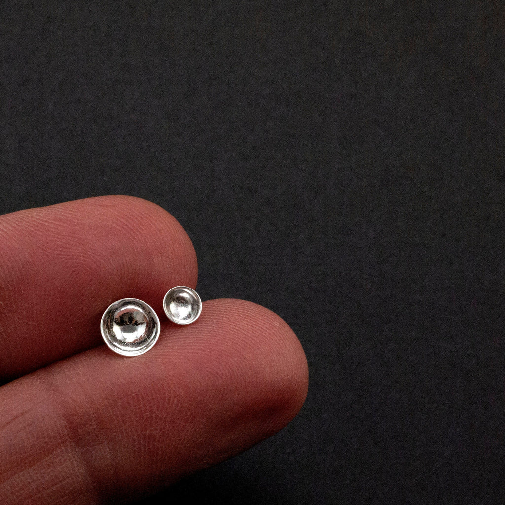 3 Pairs Sterling Silver Earring Posts with 4mm, 5mm or 6mm Cup