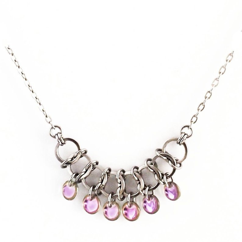 25 Lentil Beads 6mm Silver Pink Crystal Czech Pressed Glass - 100% Guarantee