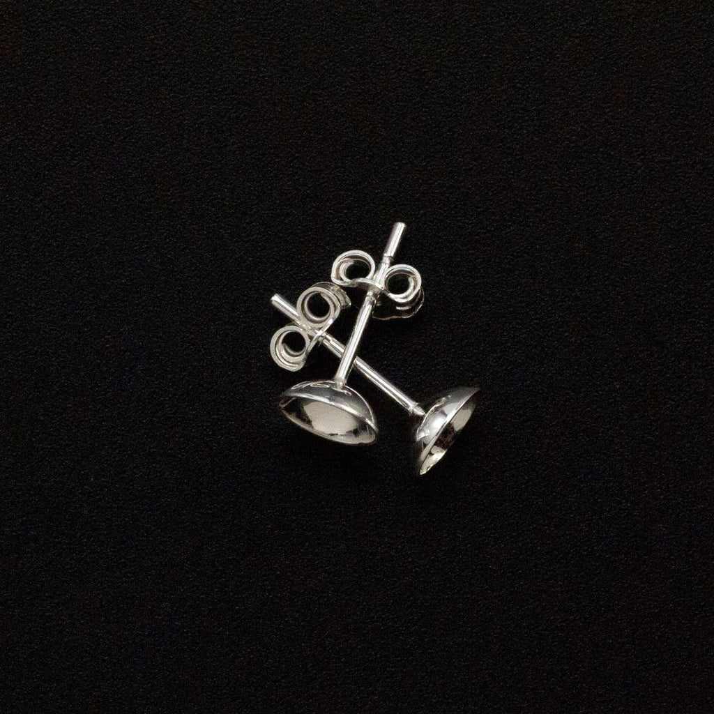 3 Pairs Sterling Silver Earring Posts with 4mm, 5mm or 6mm Cup