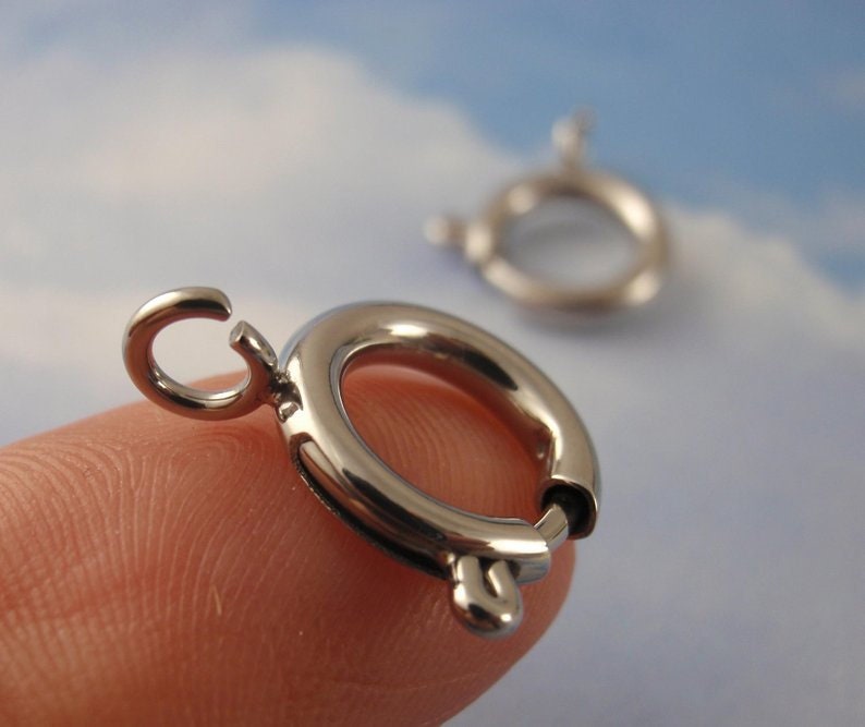 6 Stainless Steel Spring Clasps 6mm, 8mm, 10mm, 12mm, 14mm 16mm - 100% Guarantee