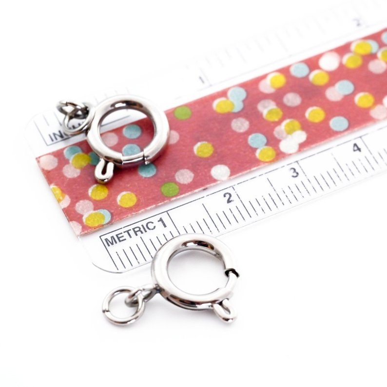 6 Stainless Steel Spring Clasps 6mm, 8mm, 10mm, 12mm, 14mm 16mm - 100% Guarantee