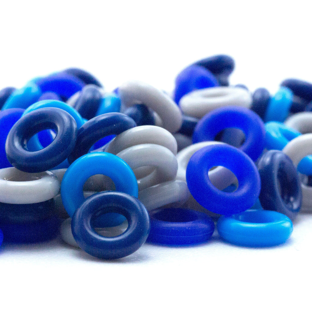 Jump Rings 100 - 10mm OD Silicone You Pick Color - Black, White, Brown, Pink, Purple, Blue, Green, Yellow, Orange, Red or Mix