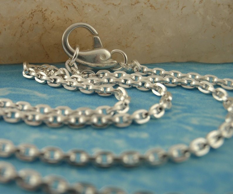 Sterling Silver Chain - 2.2mm Square Wire Cable Chain - You Pick Length - Finished or Unfinished with Clasp Options