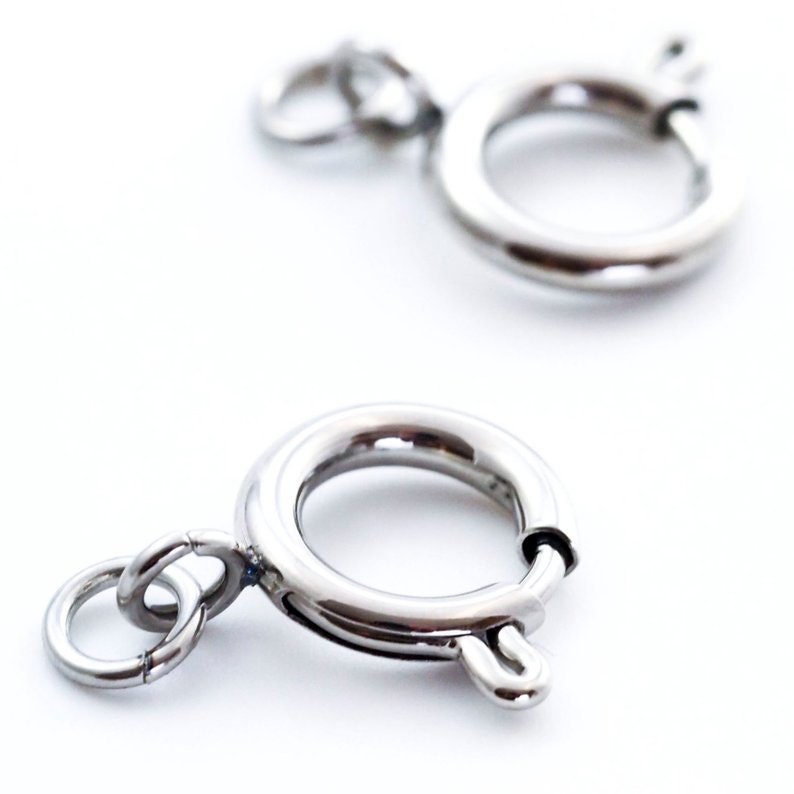 6 Stainless Steel Spring Clasps 6mm, 8mm, 10mm, 12mm, 14mm 16mm - 100% Guarantee