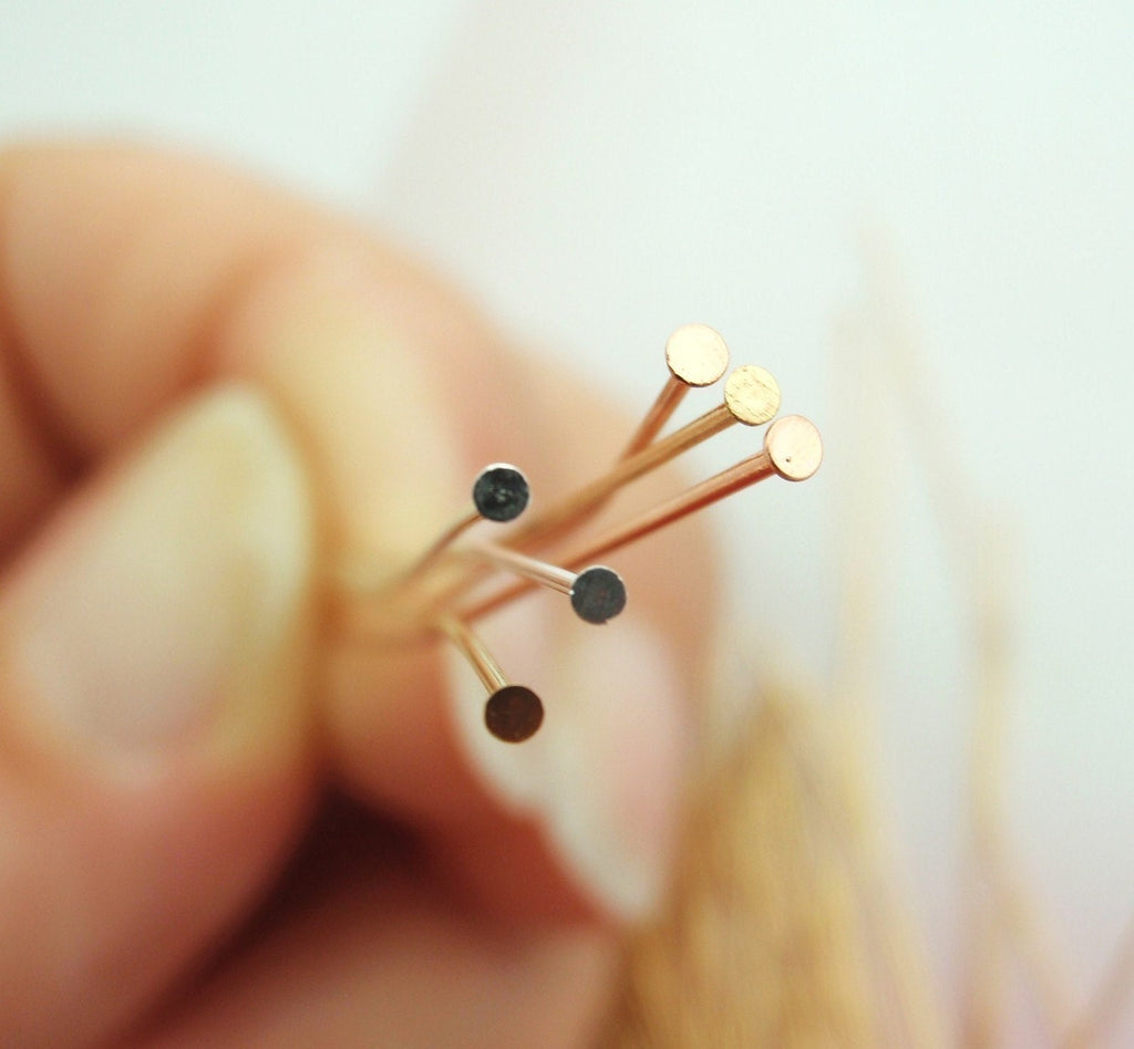 Sample Pack Head Pins- Copper, Silver and Gold Plate - 2 inches - 24 gauge - Quantity 144