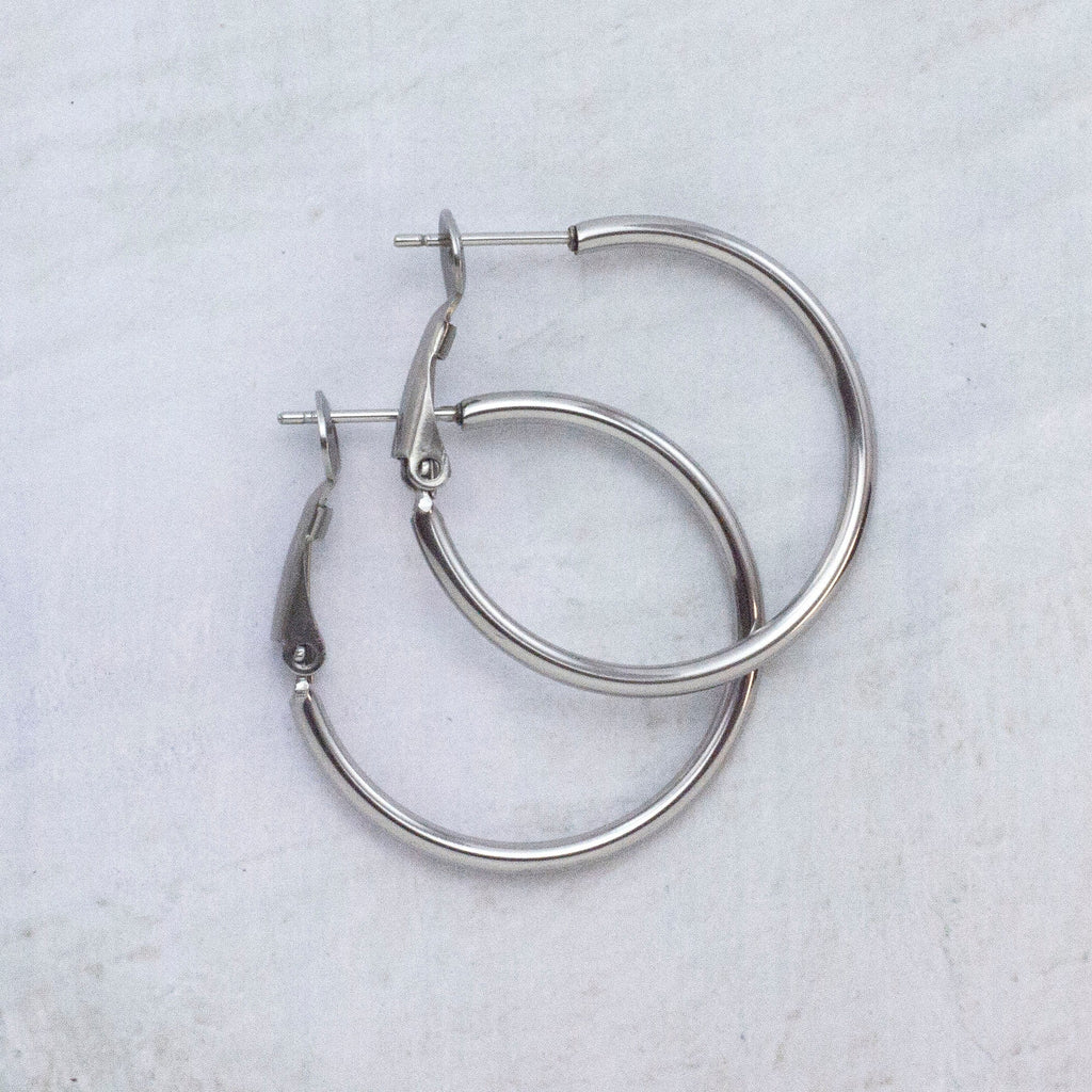 4 Pairs Surgical Steel Hinged Beading Hoops - 15.5mm, 30mm, 40mm, 50mm, and 60mm