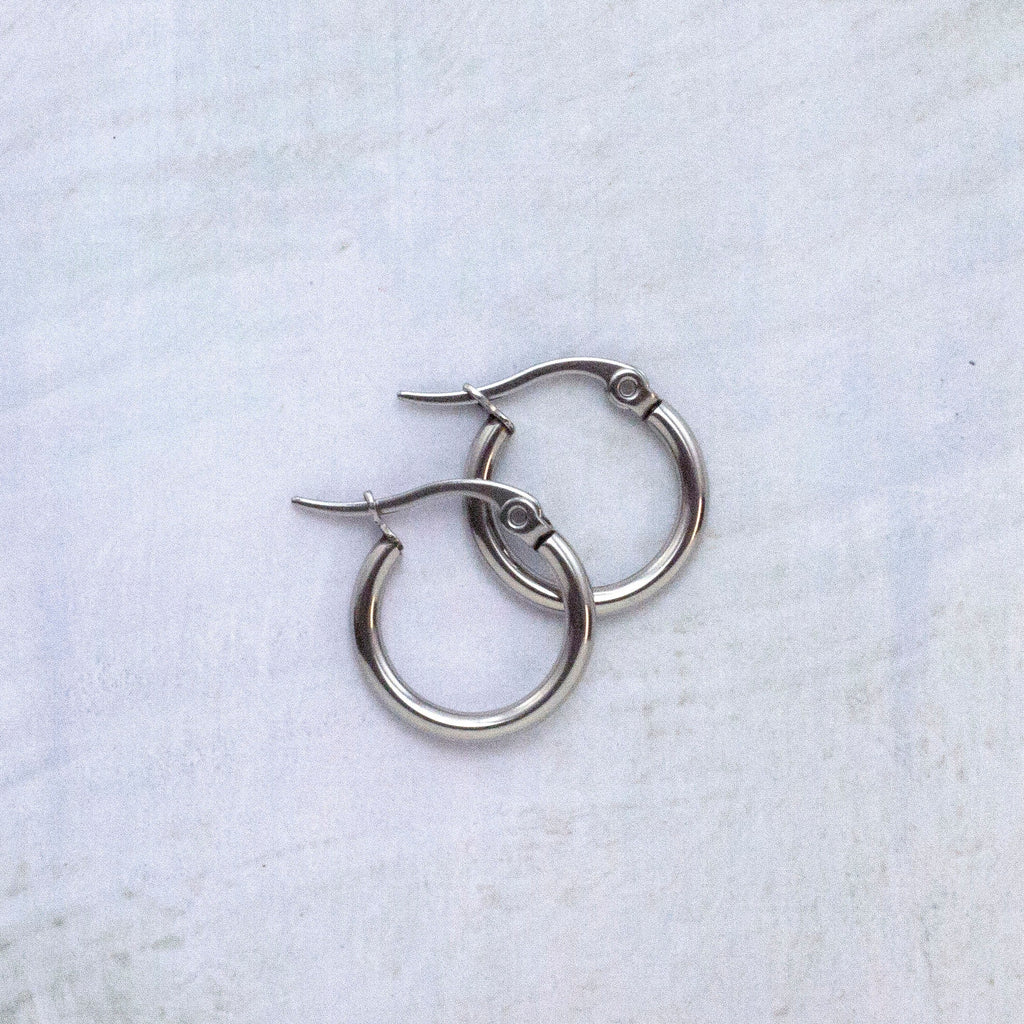 4 Pairs Surgical Steel Hinged Beading Hoops - 15.5mm, 30mm, 40mm, 50mm, and 60mm