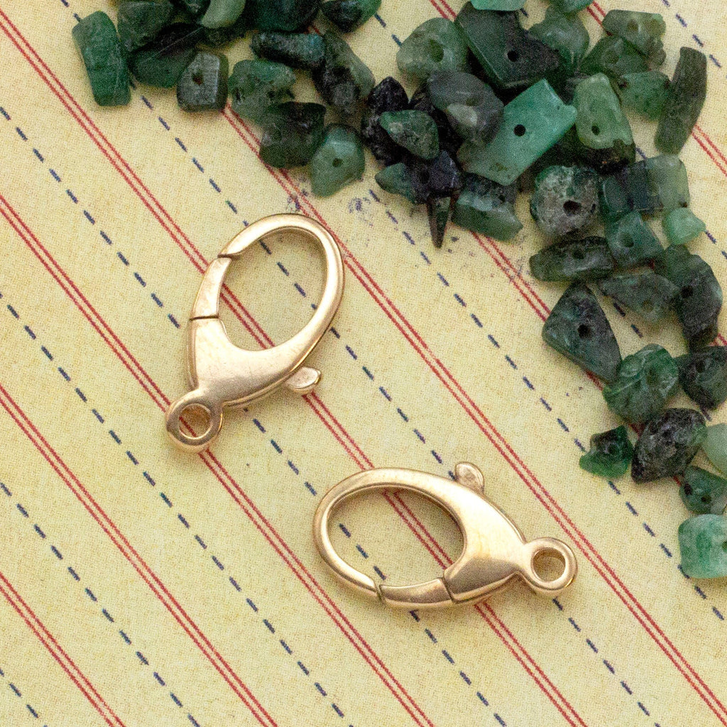 1 Solid Bronze Lobster Clasp - 13mm or 17mm - Made in the Italy - 100% Guarantee