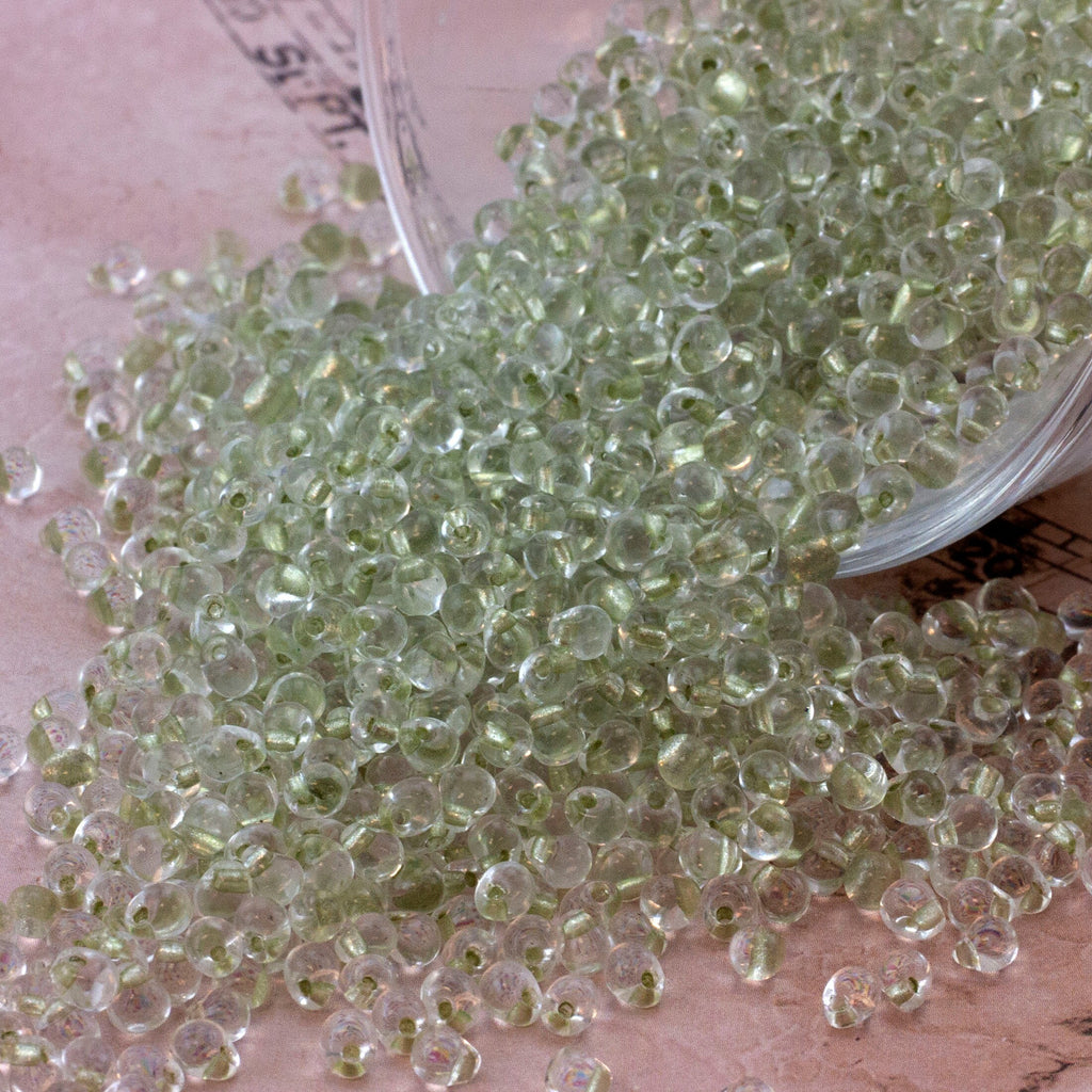 Celery Lined Crystal Drop Glass Beads by Miyuki - 100% Guarantee