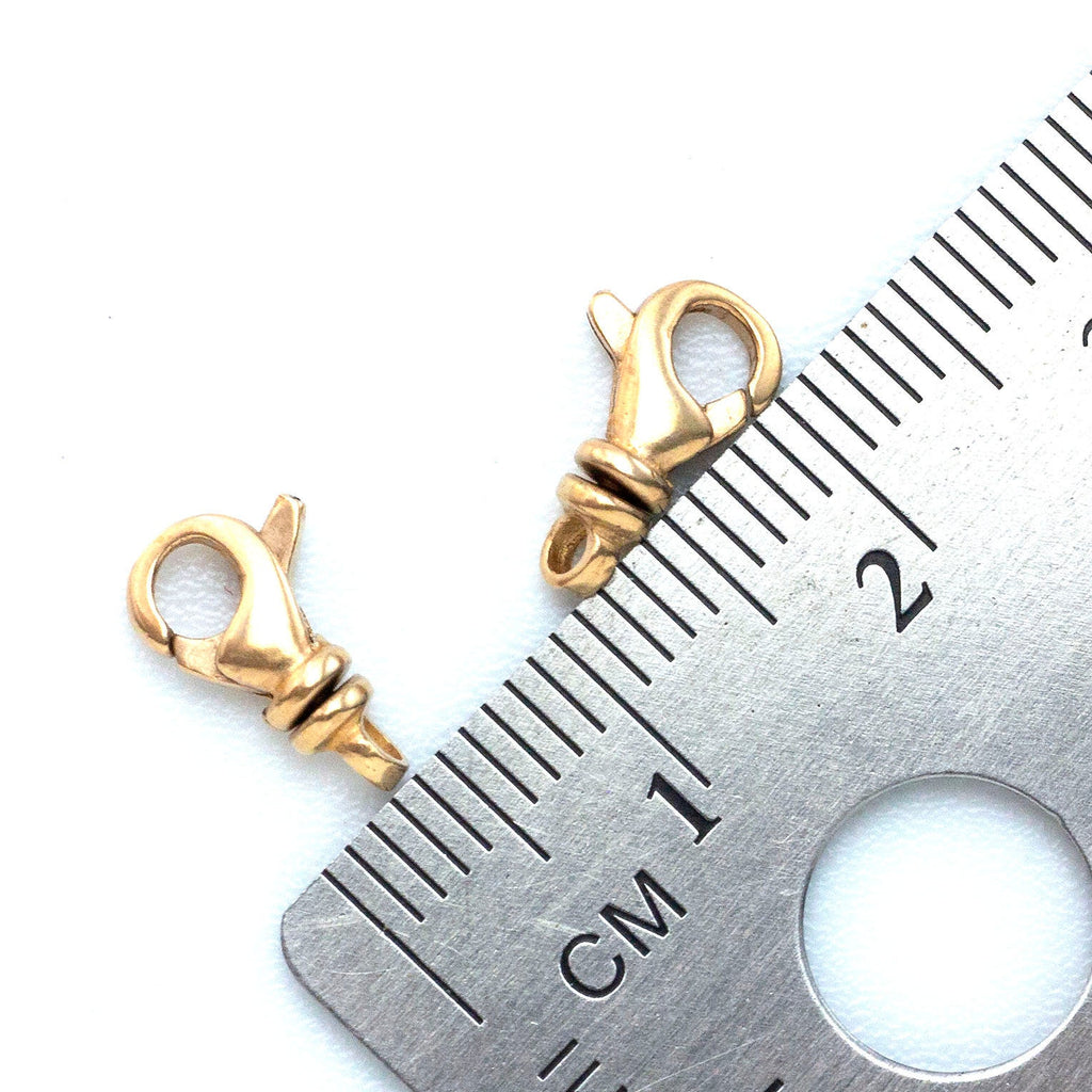 1 Solid Bronze Swivel Lobster Clasp - 11mm X 6mm - Made in Italy - 100% Guarantee