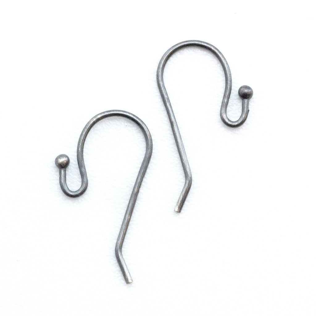 4 Pairs Petite Sterling Silver Ear Wires - Simple Style With 1.5mm Ball - Also Antique Sterling and Black Sterling