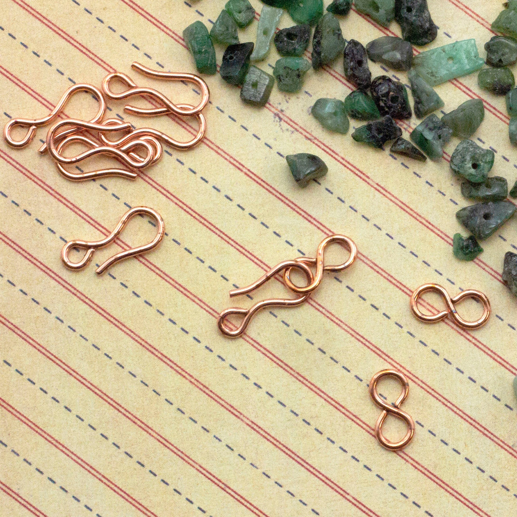 10 Super Simple Copper Clasps - 13mm X 5.5mm - 100% Guarantee