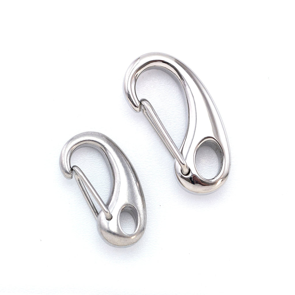 1 Unique Shrimp Style Lobster Clasp - Stainless Steel - Triggerless, Sturdy and Shiny - Best Commercially Made - 100% Guarantee