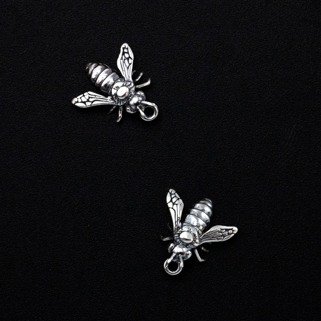 Be My Honey Bee Sterling Silver Charm 12mm X 14mm