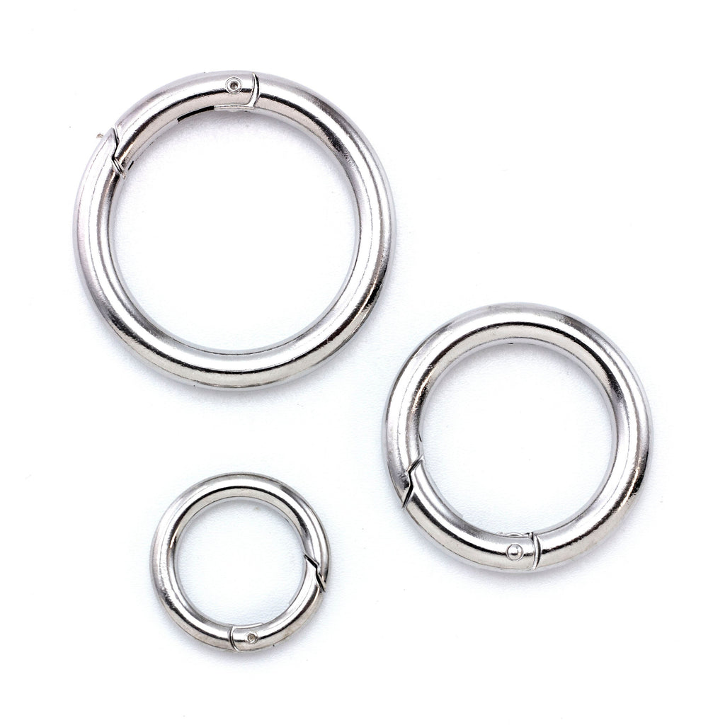 Clasp 1 Round Triggerless in Silver Plate, Gold Plate - 25mm, 37mm or 44mm - 100% Guarantee