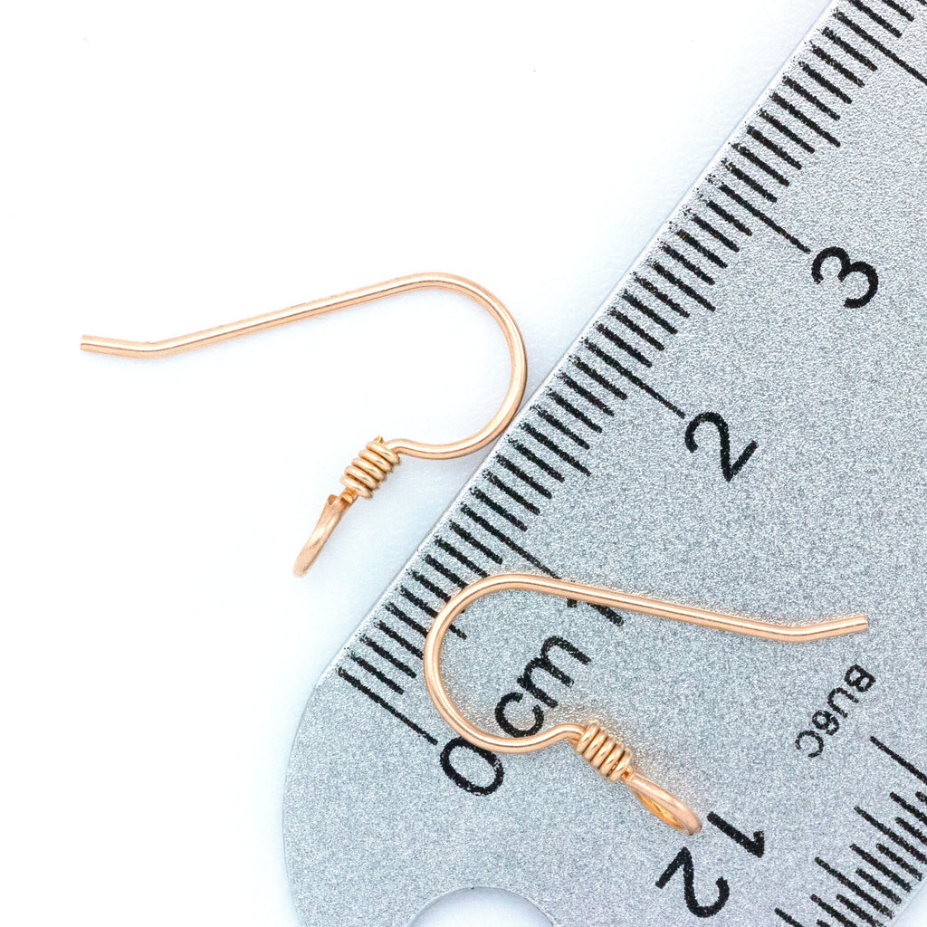 5 Pairs Perpendicular Ear Wires with Coils in Bronze or Antique Bronze