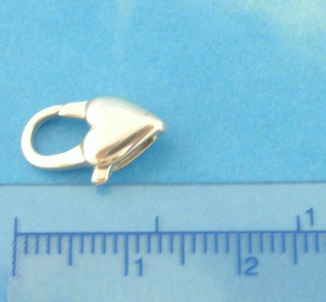 1 Sterling Silver Heart and Arch Lobster Clasp - Shiny, Antique or Black - Best Commercially Made - You Pick Size - 100% Guarantee